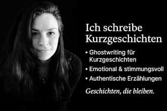 write a short story that touches your heart in german