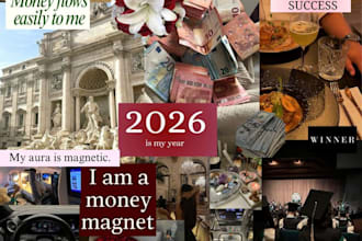 make an aesthetic vision board based on your goals