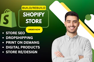 do shopify store setup,shopify store design,shopify dropshipping design redesign