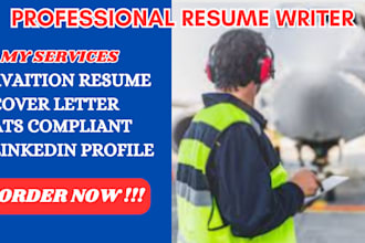 craft aviation resume, cover letter, linkedin profile