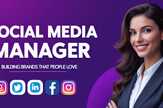 be your social media marketing manager and content creator