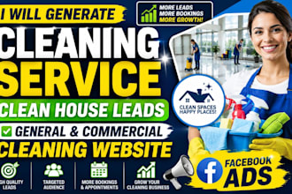 house cleaning service leads general commercial cleaning website facebook ads