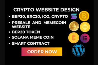 create crypto token website, coin or meme website