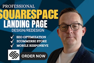 build responsive squarespace website, design, redesign squarespace landing page