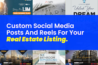 design social media posts for real estate property listings