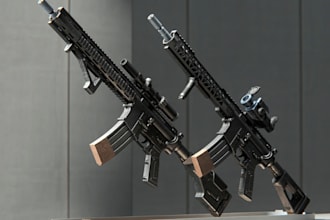 design realistic 3d game assets fps 3d gun model 3d firearms weapon design