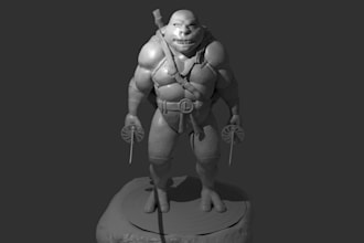 design 3d model, toys, action figure,stl character for 3d printing and rendering