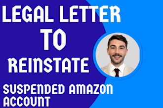 do suspended amazon account reinstatement with legal letter writing