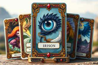 draw card game design card illustration card game art board game card template