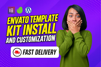 install and customize envato template kit for your site