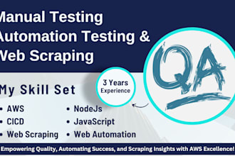 qa automation web scraping manual testing AWS lambda nodejs