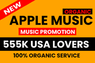 do organic apple music amazon music youtube music promotion throughout USA