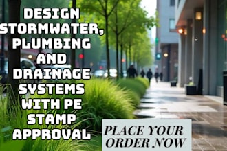 design stormwater, plumbing and drainage systems with pe stamp approval