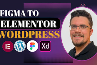 convert figma, xd, sketch or psd to wordpress using elementor or elementor pro