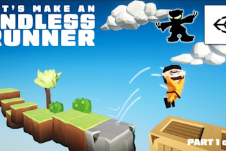 build endless runner game, 3d endless runner, 2d endless runner, mobile game
