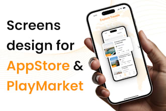 design app screenshots for app store and google play
