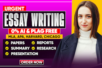 do essay writing, research, summary, case study, papers