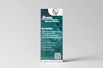 design a high quality and print ready roll up banner