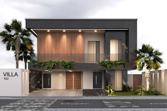 design affordable villa flat,tiny,duplex house 3d rendering,revit,cgi animation