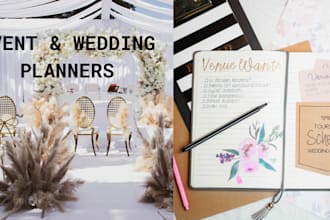 be your event planner, wedding planner, design cool lanyard, party planning