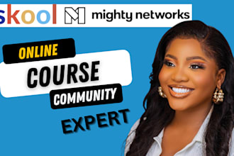 setup online course community on skool, teachable, mighty network ezycourse