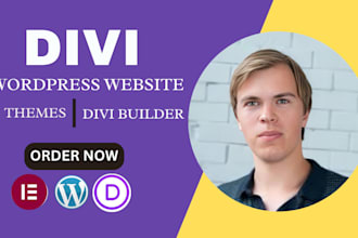 create divi wordpress website, divi website design or redesign with divi theme