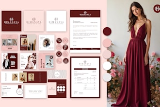 do luxury signature logo design, branding kit and brand identity kit