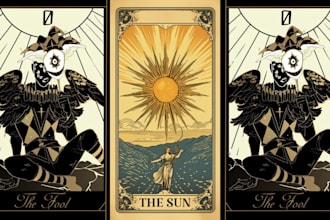 draw tarot cards card game design