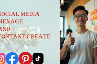do social media manage, content create, post schedule