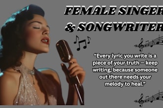 be your female singer and songwriter for your love song rb hiphop hook