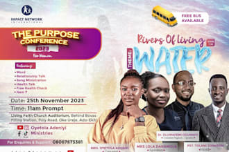 create an outstanding church event flyer design in 7 hours