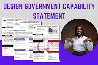 design a professional government capability statement, capability statement