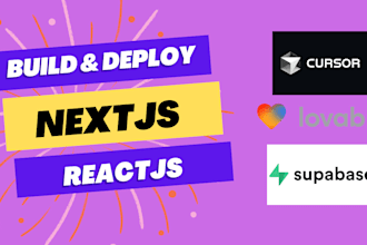 develop next js, react using lovable, cursor ai, shadcn ui, supabase