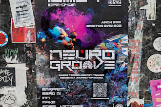 create a textured poster for your party or music band event