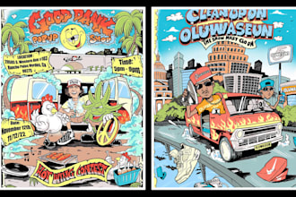 design cartoon illustration for ads, business, brand, flyer and poster promotion