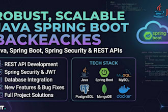develop java spring boot rest API with spring security and jwt auth