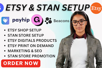 etsy stan store gumroad,beacon ai,payhip, pensight stan store marketing etsy SEO