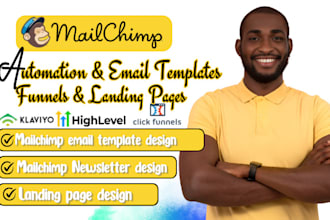 manage mailchimp email campaigns, templates,  newsletter, mailchimp automation