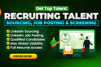 do all in one recruitment solution linkedin sourcing job posting and screening