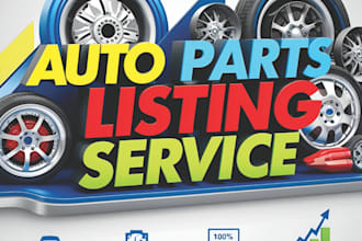 do ebay auto parts listing with fitment and SEO optimization for maximum sales