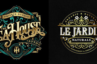 modern luxury elegant gold foil silver metallic logo design