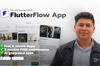 design and develop mobile apps using flutterflow