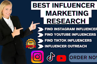 find instagram youtube tiktok influencer list for influencer marketing