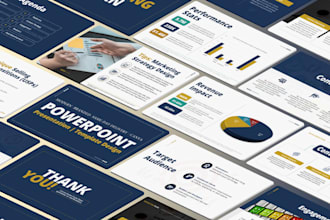 create powerpoint deck design, powerpoint template or canva presentation design