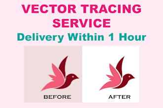 vector tracing, recreate, redesign your logo or image