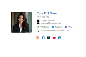 design professional clickable HTML email signature