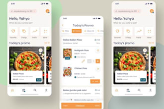 build food delivery app, pizza delivery app, juice delivery, e commerce website