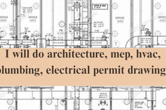 do architecture, mep, hvac, plumbing, electrical permit drawings