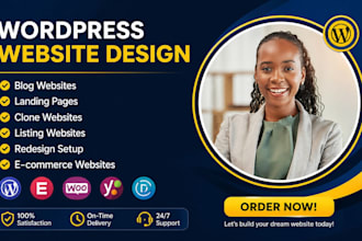 develop wordpress website build rebuild design or redesign wordpress
