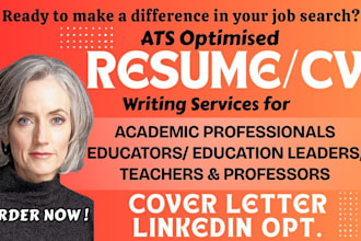 write academic cv coordinator stem teacher adjunct professor lecturer resume